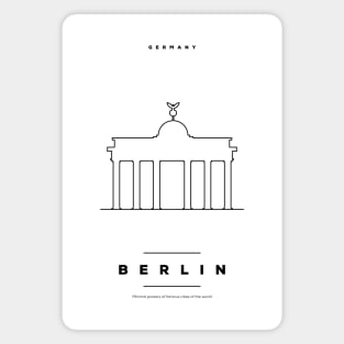 Berlin Minimal Black Line Design Magnet